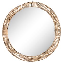 Espelho Rattan Vidro 70X6X70 Natural