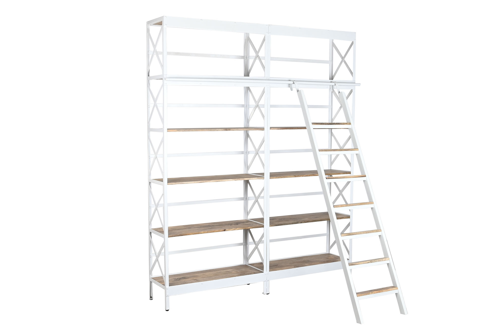 Estante Metal Manga 180X35X220 Escada Branco - Image 3