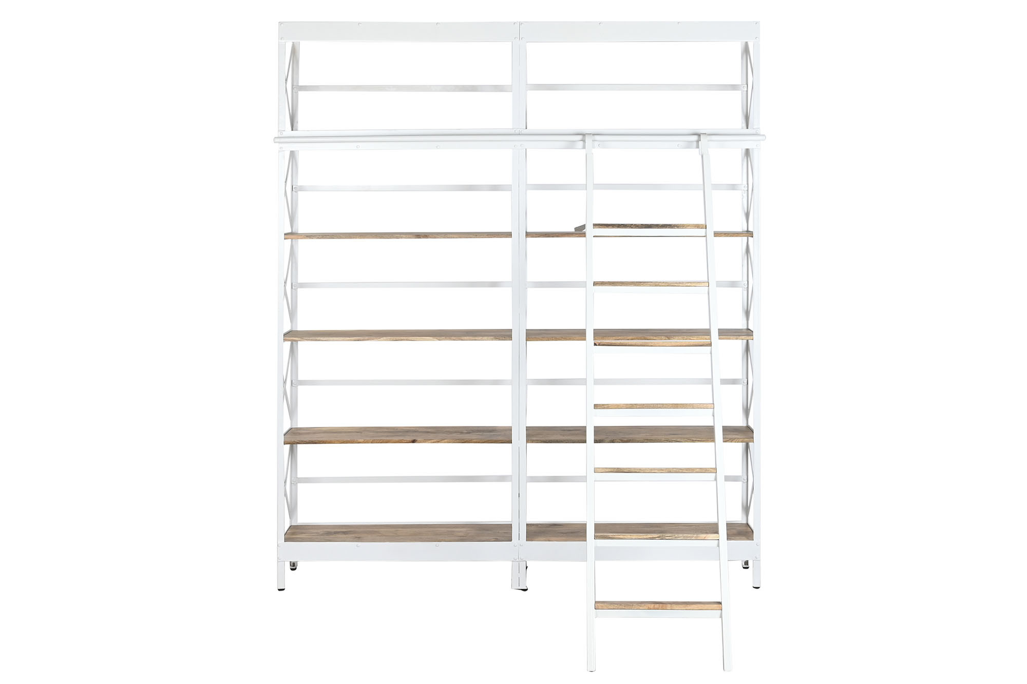 Estante Metal Manga 180X35X220 Escada Branco