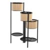 Floreiro Bambu Metal 40X40X70