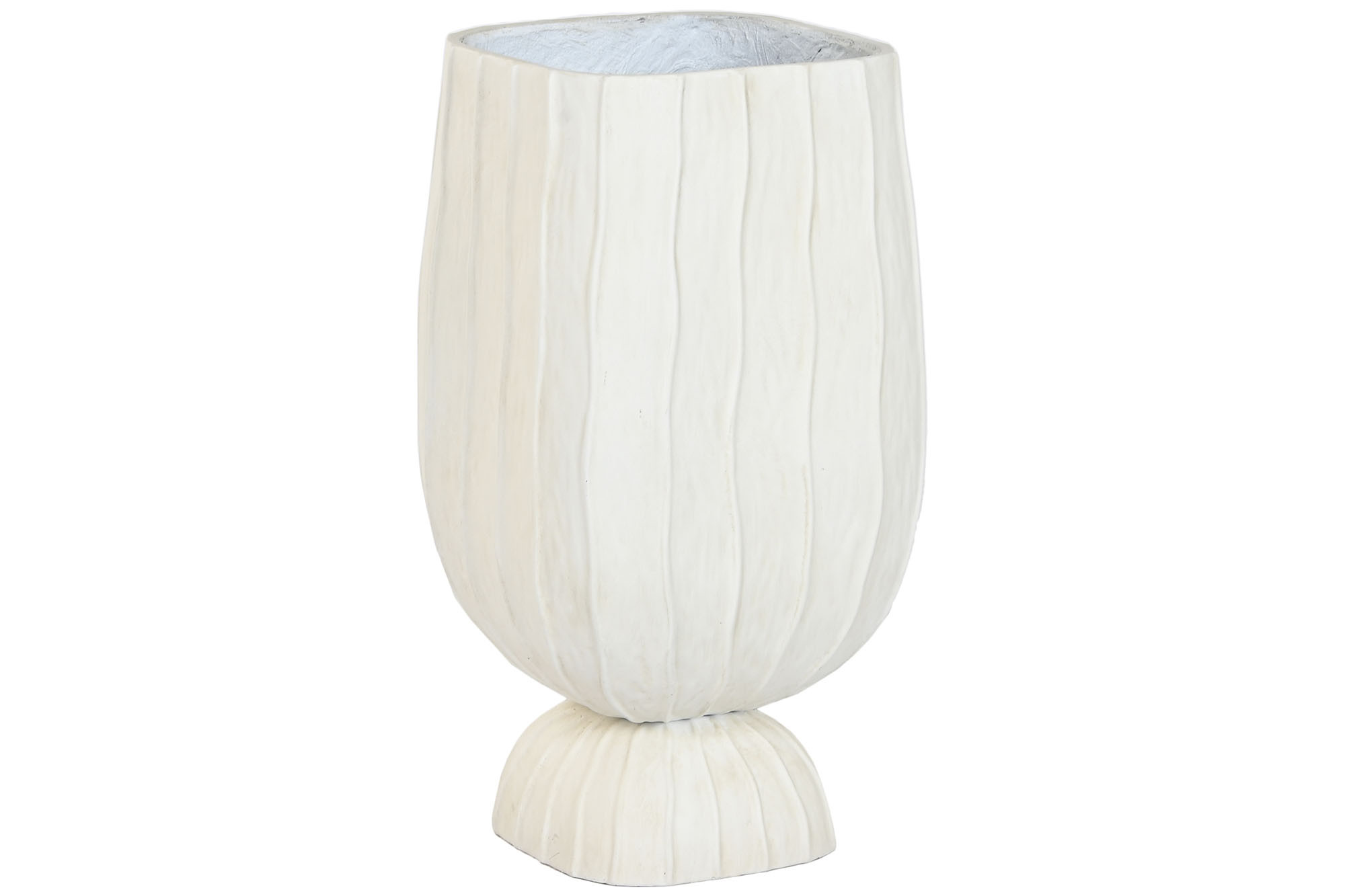 Floreiro Fibra Arcilla 32X32X60 Desgastado Crudo