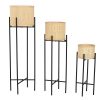 Floreiro Set 3 Bambu Metal 31X28X103 (2 Unidades)