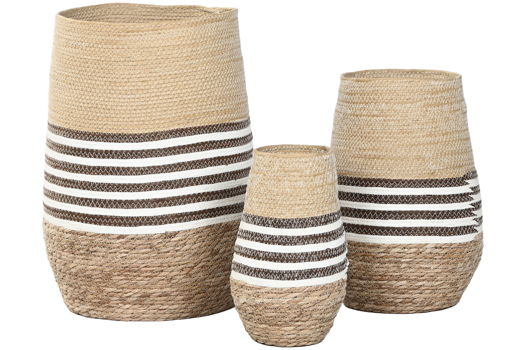 Floreiro Set 3 Fibra Trenzada 31X31X49 Natural - Image 7