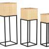 Floreiro Set 3 Metal Bambu 28X28X80 (2 Unidades)