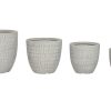 Floreiro Set 4 Magnésia 44X44X43 Cinzento