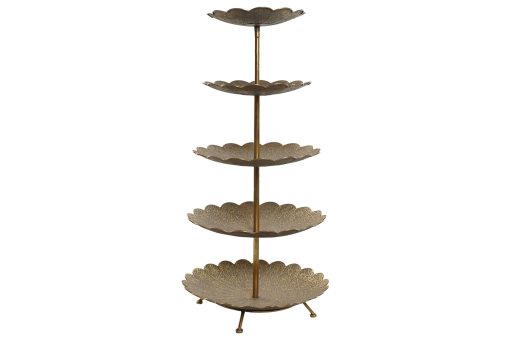 Fruteira Metal 50X50X100 5 Est. Expositor Dourado - Image 3