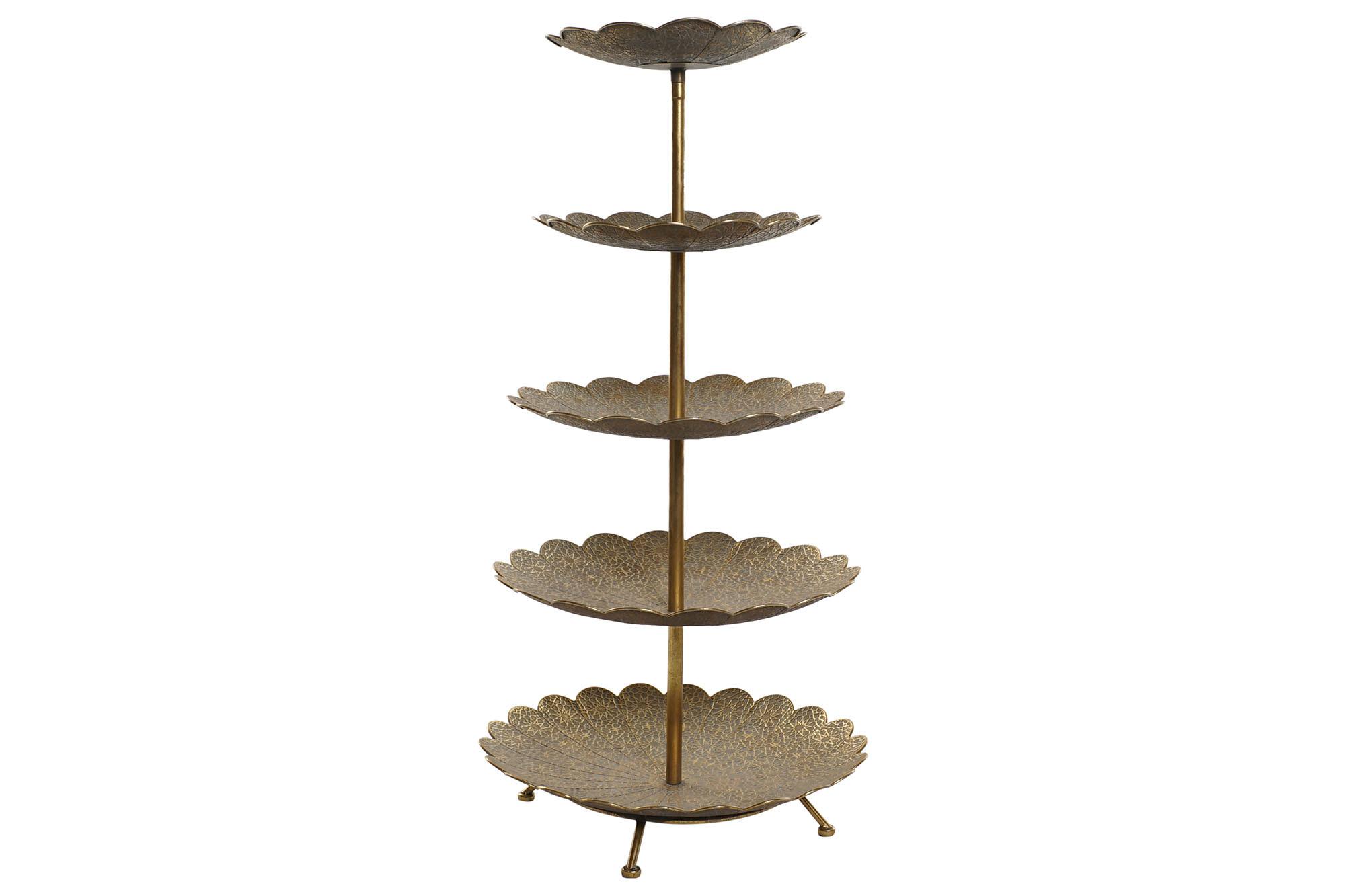 Fruteira Metal 50X50X100 5 Est. Expositor Dourado