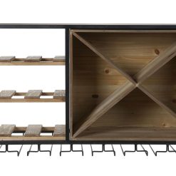 Garrafeira Abeto Metal 80X24X44 Natural
