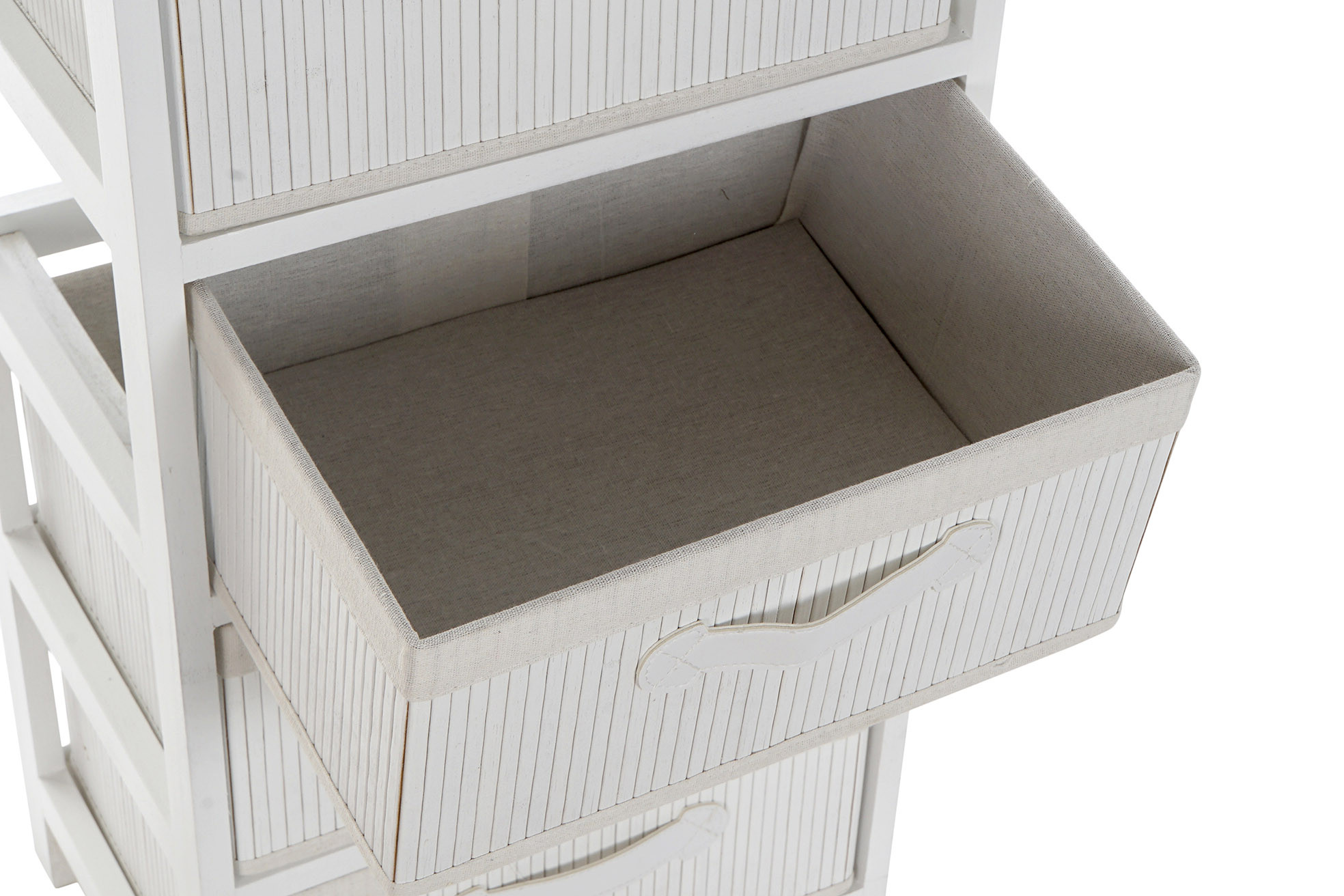 Gaveteiro Bambu Paulownia 42X32X81 6,10 Branco - Image 3