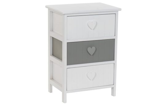 Gaveteiro Paulownia 40X29X58 Coraø O Branco