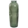 Jarro Cristal Reciclado 30X30X72 Listrado Verde