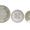Loiça Set 18 Porcelana 27X27X2 Bege (2 Unidades)