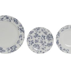 Loiça Set 18 Porcelana 27X27X2 Floral Azul (2 Unidades)