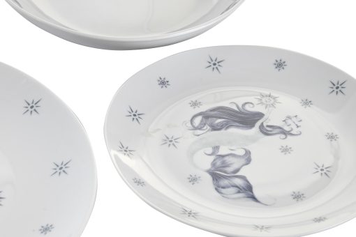 Loiça Set 18 Porcelana 27X27X3 Azul (2 Unidades) - Image 3