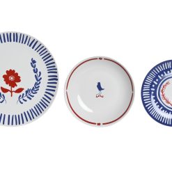 Loiça Set 18 Porcelana 27X27X3 Azul (2 Unidades)