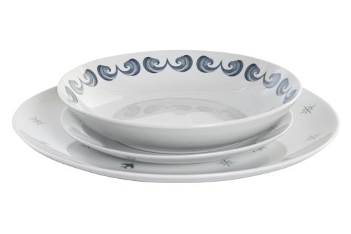 Loiça Set 18 Porcelana 27X27X3 Azul (2 Unidades) - Image 5