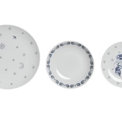 Loiça Set 18 Porcelana 27X27X3 Azul (2 Unidades)