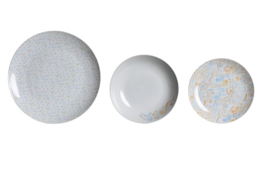 Loiça Set 18 Porcelana 27X27X3 Rosa (2 Unidades) - Image 2