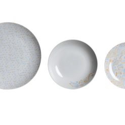 Loiça Set 18 Porcelana 27X27X3 Rosa (2 Unidades)