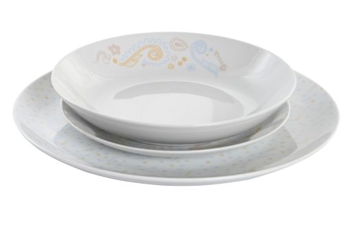 Loiça Set 18 Porcelana 27X27X3 Rosa (2 Unidades) - Image 6