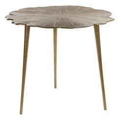 Mesa Auxiliar Alumínio 62X62X54 Dourado (2 Unidades)