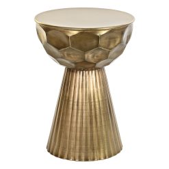 Mesa Auxiliar Metal 39X39X54 Dourado