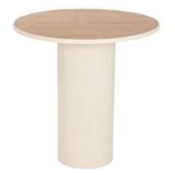 Mesa Auxiliar Metal Madeira 75X75X75
