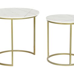 Mesa Auxiliar Set 2 M Rmore Metal 53X53X52 Natural
