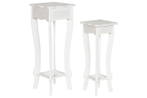 Mesa Auxiliar Set 2 Mdf 30X30X76,5 Branco - Image 3