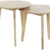 Mesa Auxiliar Set 2 Rubberwood 50X50X49