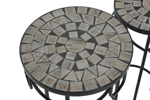 Mesa Auxiliar Set 3 Forja 30X30X69 8,00 Mosaico (2 Unidades) - Image 5