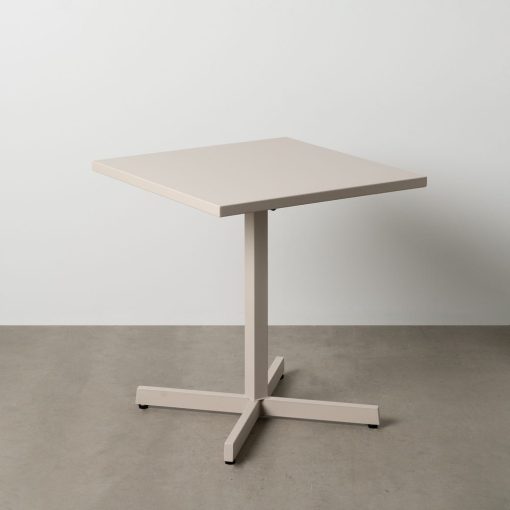 Mesa De Apoio Dobrável Taupe Old Aço 70 X 70 X 74 Cm