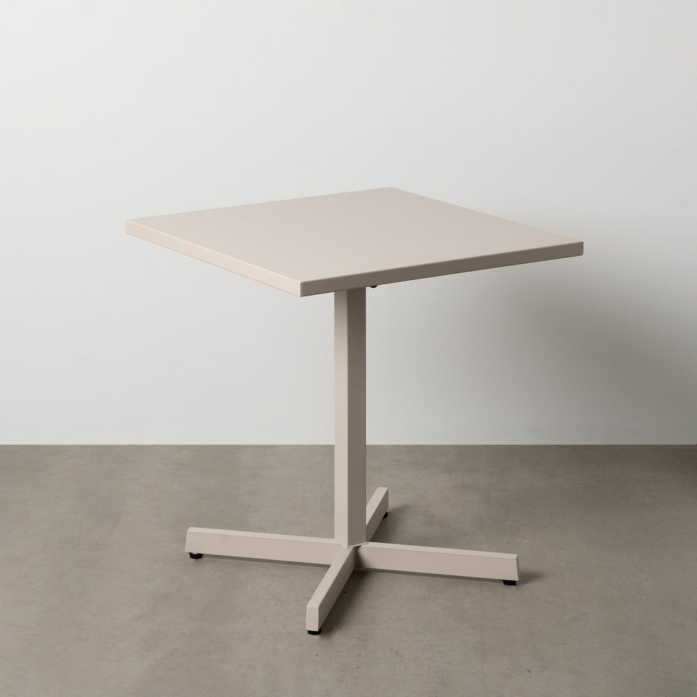 Mesa De Apoio Dobrável Taupe Old Aço 70 X 70 X 74 Cm