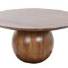 Mesa De Centro Acácia 80X80X38 Castanho Escuro