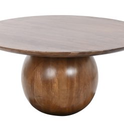 Mesa De Centro Acácia 80X80X38 Castanho Escuro
