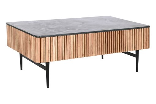 Mesa De Centro Acácia M Rmore 115X65X45 Preto - Image 3
