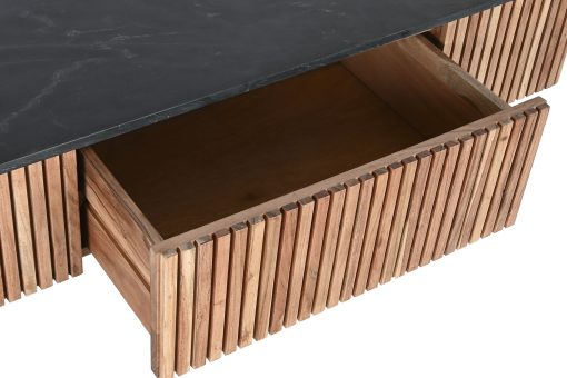 Mesa De Centro Acácia M Rmore 115X65X45 Preto - Image 5