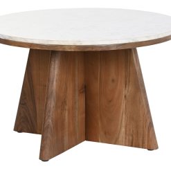 Mesa De Centro Acácia M Rmore 70X70X43 19