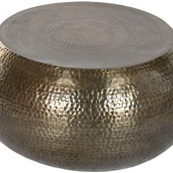 Mesa De Centro Alumínio 60X60X30 Dourado