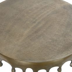 Mesa De Centro Alumínio 75X75X40 Dourado
