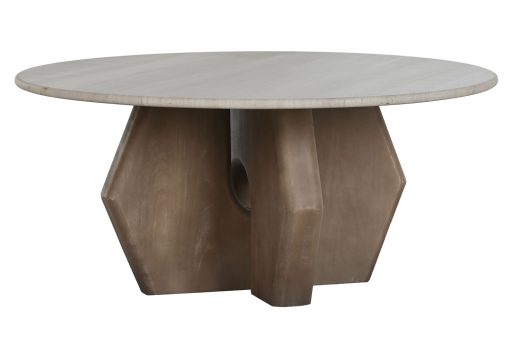 Mesa De Centro M Rmore Madeira 91X91X40 - Image 2