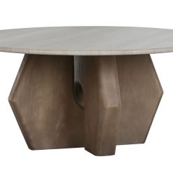 Mesa De Centro M Rmore Madeira 91X91X40