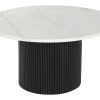 Mesa De Centro M Rmore Mdf 80X80X42 Branco