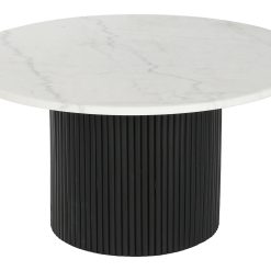Mesa De Centro M Rmore Mdf 80X80X42 Branco