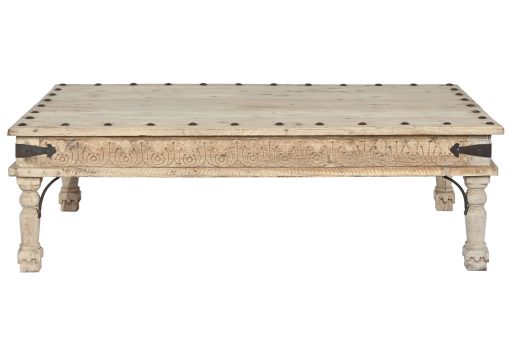 Mesa De Centro Madeira Maciça 150X90X45 Talhado - Image 3