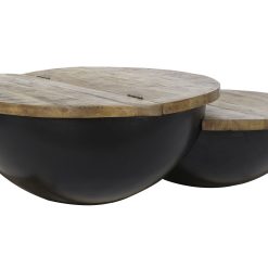 Mesa De Centro Madeira Metal 114X76X33 Preto