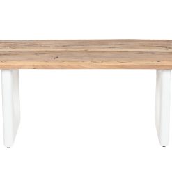 Mesa De Centro Madeira Reciclada Manga 120X60X45 Branco