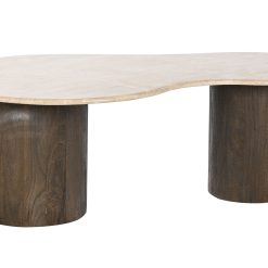 Mesa De Centro Manga Pedra 120X70X53 Bege