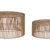 Mesa De Centro Set 2 Rattan 70X70X40 Natural