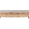 Mesa De Centro Teca Reciclada 200X70X45 Decapé Branco